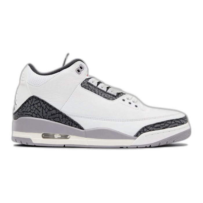 Nike Kids' Air Jordan 3 Retro Shoes - Summit White / Fire Red / Cement Grey / Black