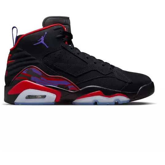 Black purple and red jordans on sale