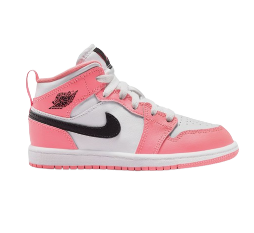 Nike Kids' Jordan 1 Mid Pink Gaze Shoes - Pink Gaze / Pearl Pink / White - Just For Sports