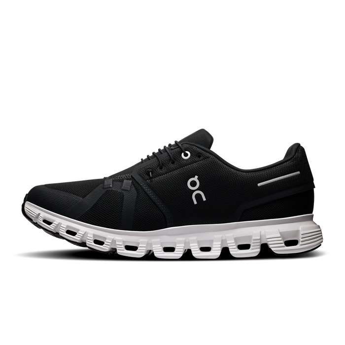 On Running Men's Cloud 6 Wide Shoes - Black / White - Just For Sports