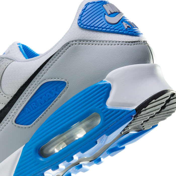 Nike Men's Air Max 90 Shoes - White / Black / Photo Blue / Pure Platinum