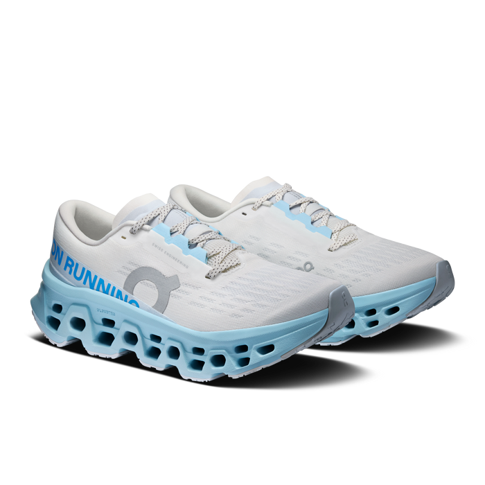 On Running Women's Cloudmonster 3 Shoes - Ivory / Topaz