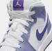 Nike Kids' Air Jordan 1 Mid Shoes - Dusty Amethyst / White / Court Purple - Just For Sports