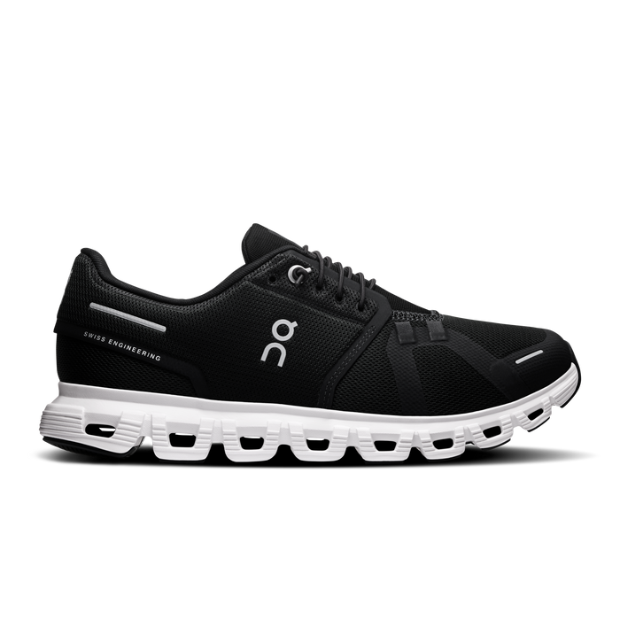 On Running Women's Cloud 6 Wide Shoes - Black / White - Just For Sports