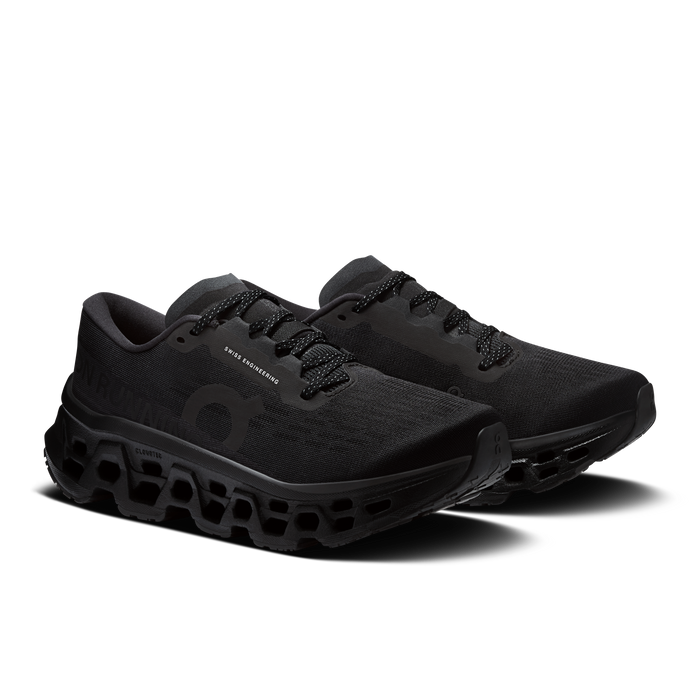 On Running Women's Cloudmonster 3 Wide Shoes - Black / Black