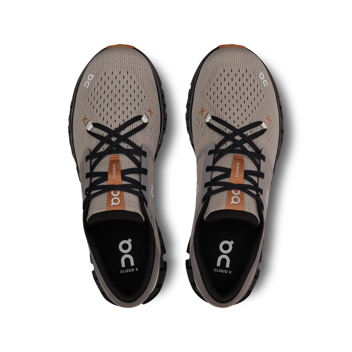 On Running Men's Cloud X 4 Shoes - Fog / Black