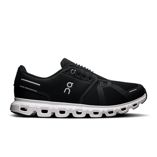 On Running Men's Cloud 6 Wide Shoes - Black / White - Just For Sports