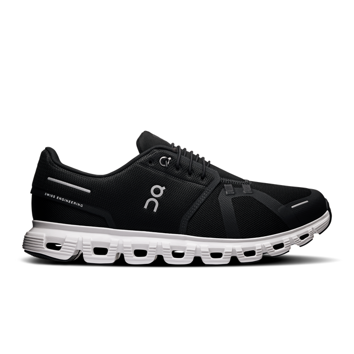 On Running Men's Cloud 6 Wide Shoes - Black / White - Just For Sports
