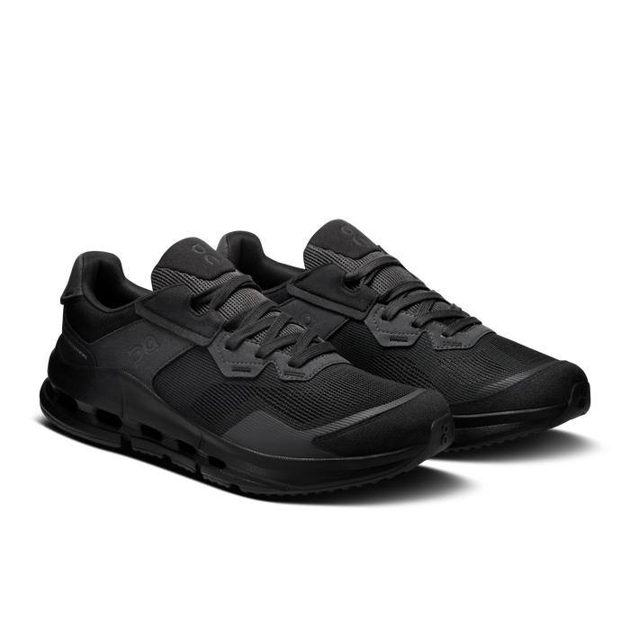 On Running Men's Cloudnova Rift Shoes - Black / Black