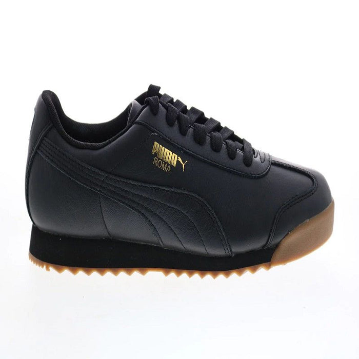 Puma Roma Classic Gum 36640802 Mens Black Leather Lifestyle Sneakers Shoes