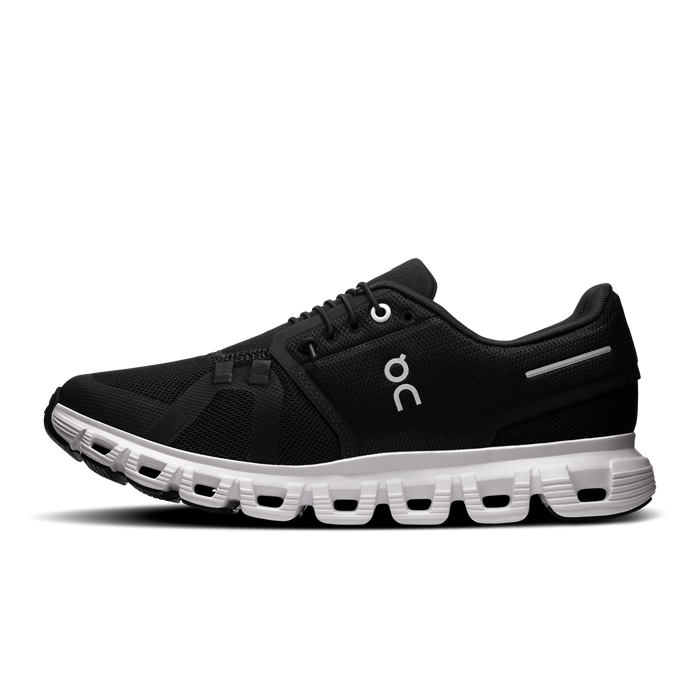 On Running Women's Cloud 6 Wide Shoes - Black / White - Just For Sports