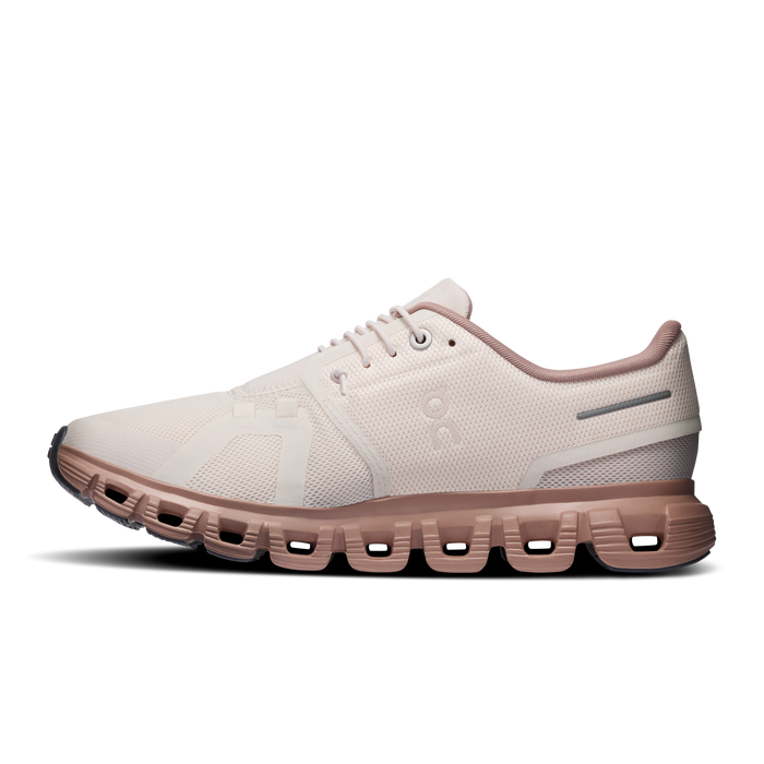 On Running Women's Cloud 6 Shoes - Oyster / Biscuit - Just For Sports