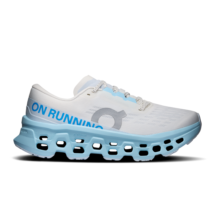 On Running Women's Cloudmonster 3 Shoes - Ivory / Topaz