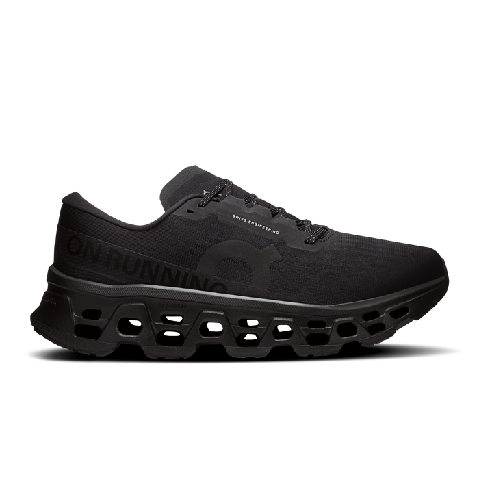 On Running Men's Cloudmonster 3 Wide Shoes - Black / Black
