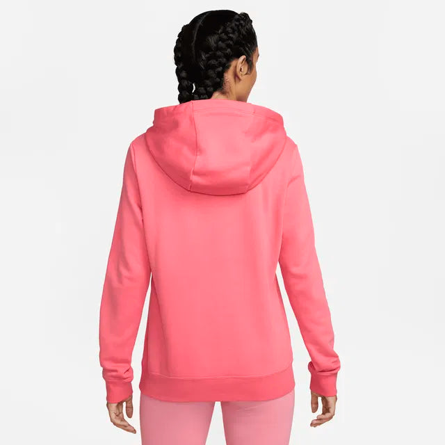 Nike Women's Sportswear Club Fleece Pullover Hoodie Apparel - Sea Coral / White - Just For Sports