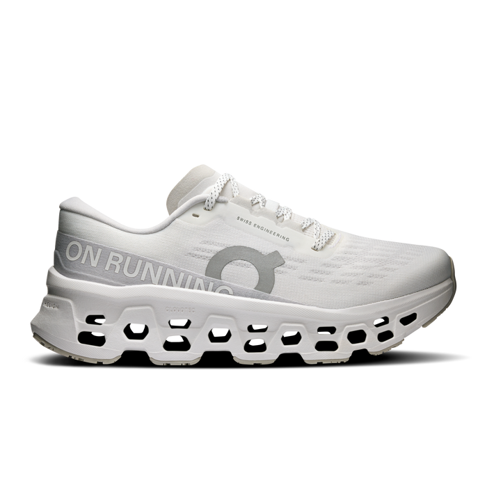 On Running Women's Cloudmonster 3 Shoes - White / Wolf