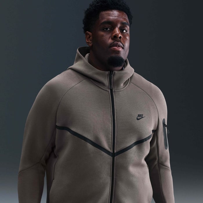 Nike Men's Tech Fleece Windrunner Fz Jacket - Cave Stone / Black - Just For Sports