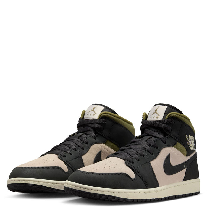 Nike Men's Air Jordan 1 Mid Se Shoes - Light Orewood Brown / Off Noir / Medium Olive / Sail - Just For Sports