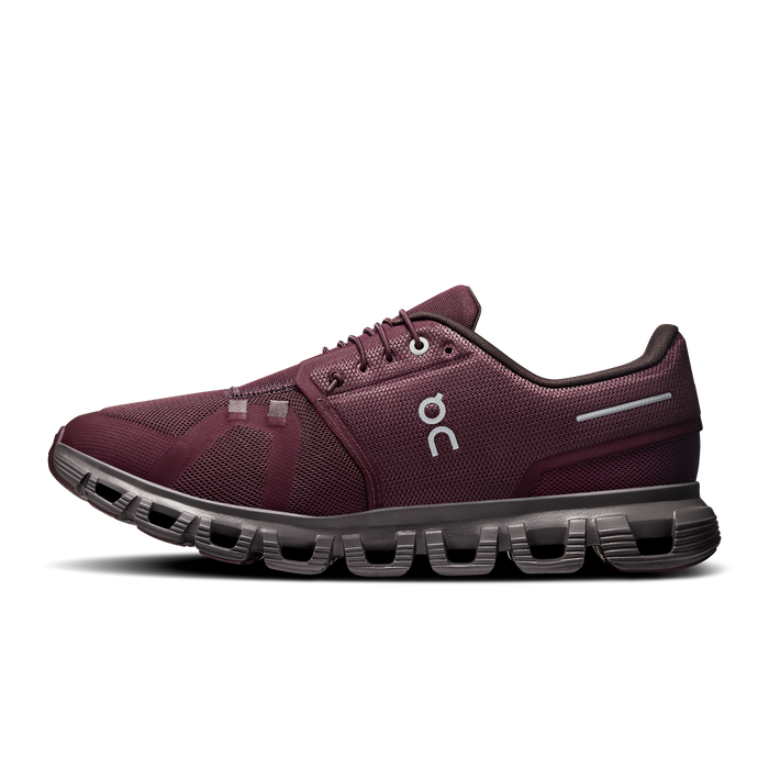 On Running Men's Cloud 6 Shoes - Mulberry / Pebble - Just For Sports