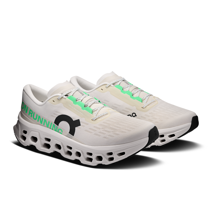 On Running Men's Cloudmonster 3 Wide Shoes - Ivory / Ivory