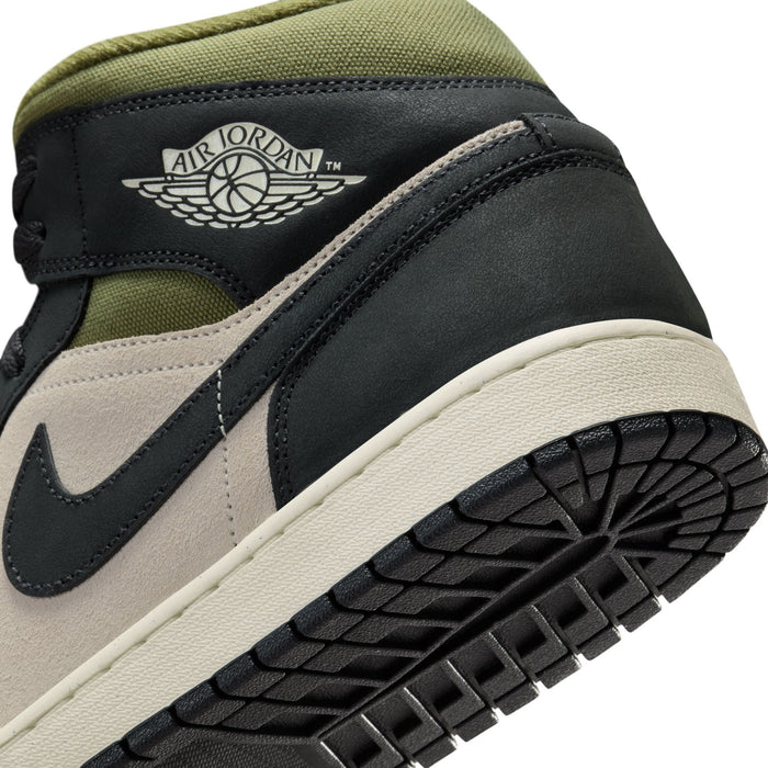Nike Men's Air Jordan 1 Mid Se Shoes - Light Orewood Brown / Off Noir / Medium Olive / Sail - Just For Sports