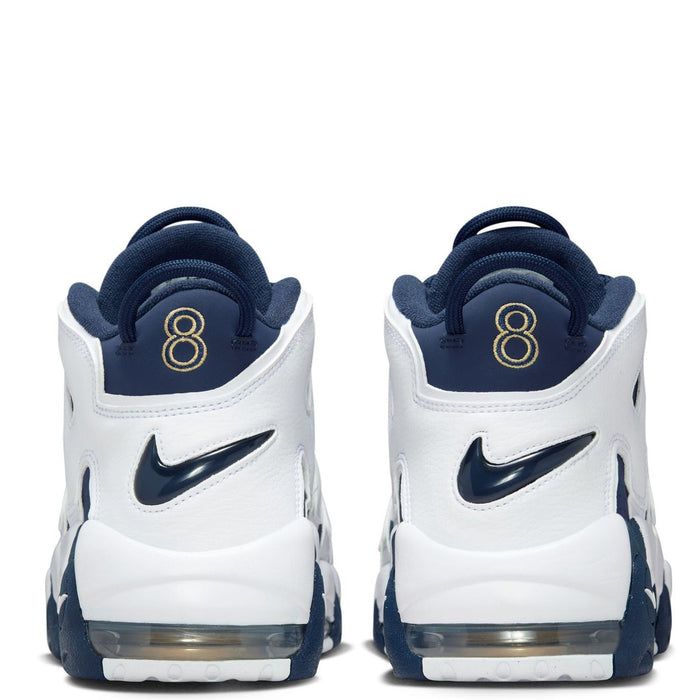 Nike Men's Air More Uptempo 96 Shoes - White / Midnight Navy / Metallic Gold