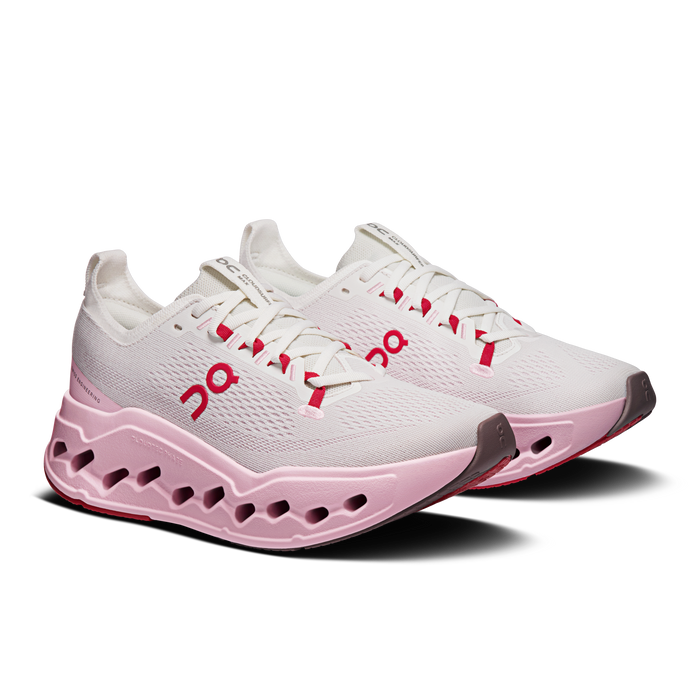 On Running Women's Cloudsurfer Max Shoes - Ivory / Peony - Just For Sports