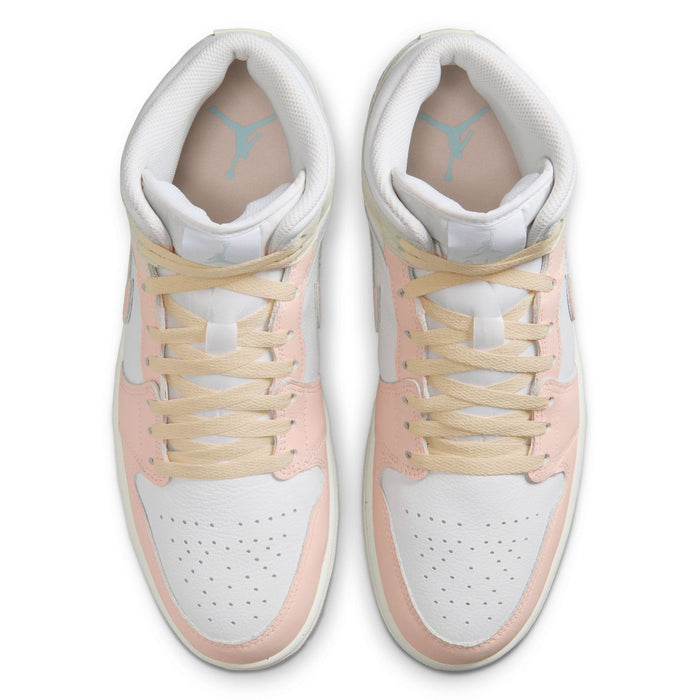 Nike Men's Jordan 1 Mid Se Shoes - White / Sea Glass / Glacier Blue / Guava Ice - Just For Sports