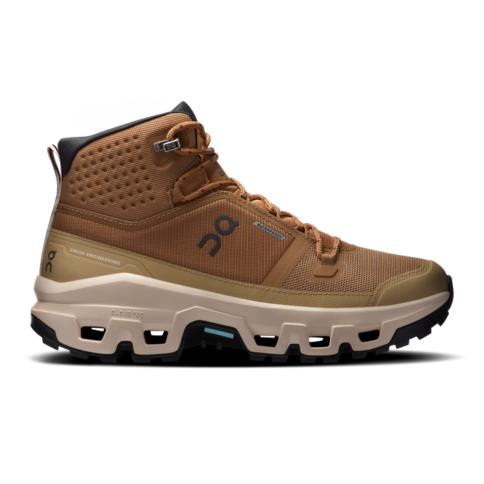 On Running Women's Cloudrock Mid Waterproof Shoes - Sphinx / Sand
