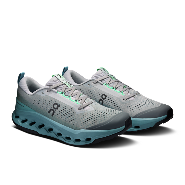 On Running Men's Cloudsurfer Trail 2 Shoes - Platinum / Tide