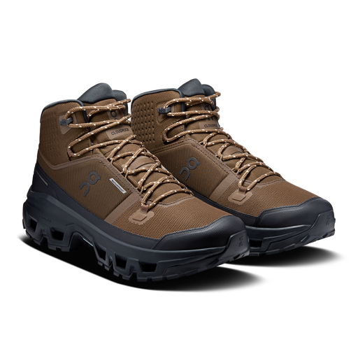 On Running Men's Cloudrock Mid Waterproof Shoes - Earth / Black - Just For Sports
