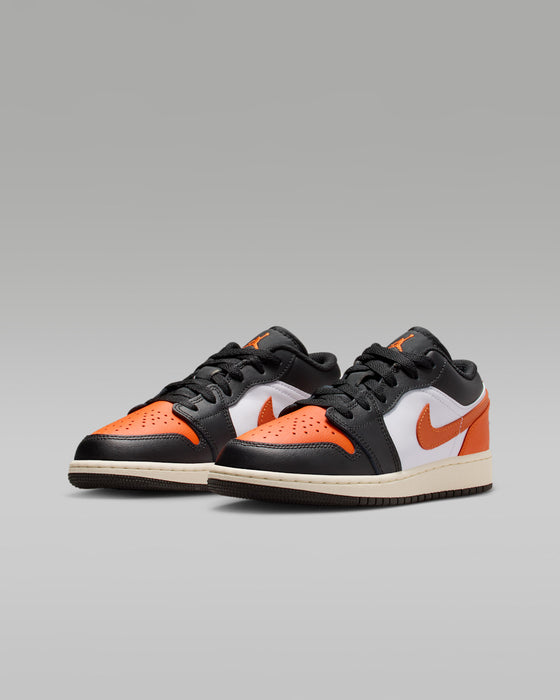 Nike Kids' Air Jordan 1 Low Shoes - Black / White / Sail / Starfish - Just For Sports