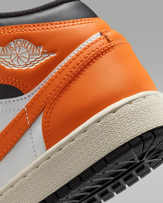 Nike Kids' Air Jordan 1 Mid Shoes - Starfish / White / Sail / Black - Just For Sports