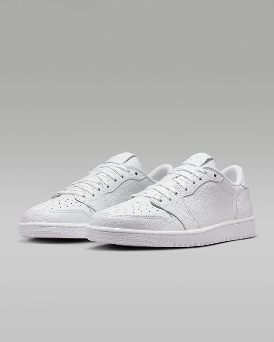 Nike Men's Air Jordan 1 Retro Low Shoes - All White - Just For Sports