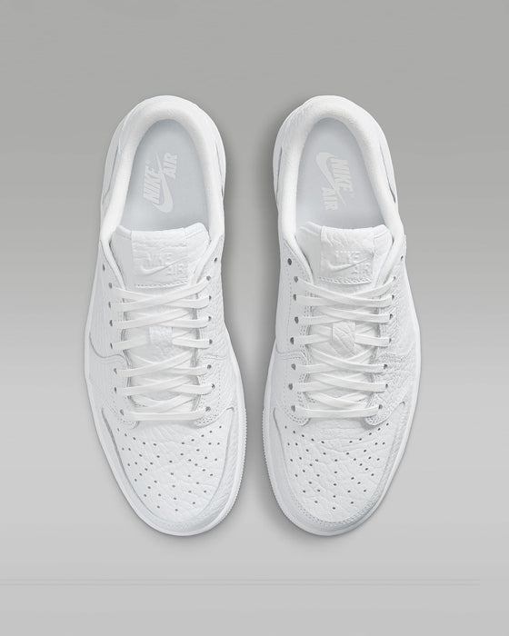 Nike Men's Air Jordan 1 Retro Low Shoes - All White - Just For Sports