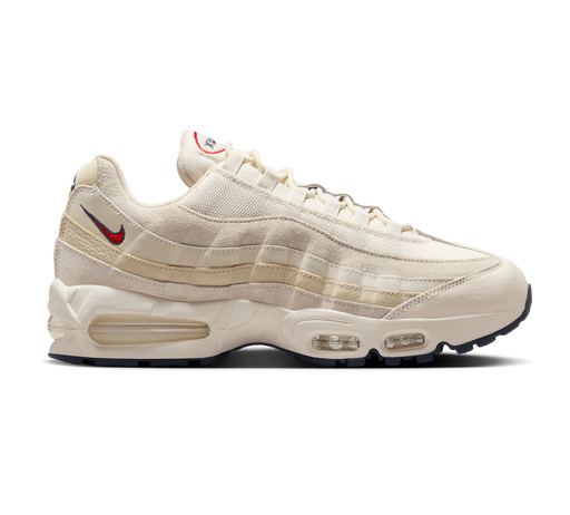 Nike Men's Air Max 95 Og Shoes - Pale Ivory / Light Khaki / Sail / University Red - Just For Sports