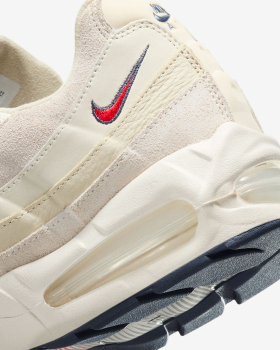 Nike Men's Air Max 95 Og Shoes - Pale Ivory / Light Khaki / Sail / University Red - Just For Sports