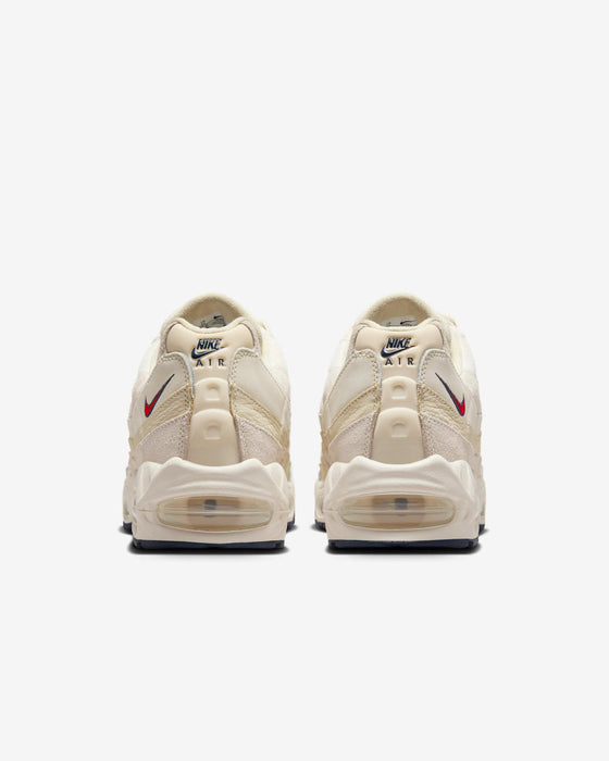 Nike Men's Air Max 95 Og Shoes - Pale Ivory / Light Khaki / Sail / University Red - Just For Sports
