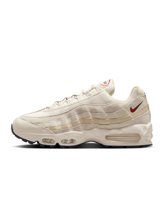 Nike Men's Air Max 95 Og Shoes - Pale Ivory / Light Khaki / Sail / University Red - Just For Sports