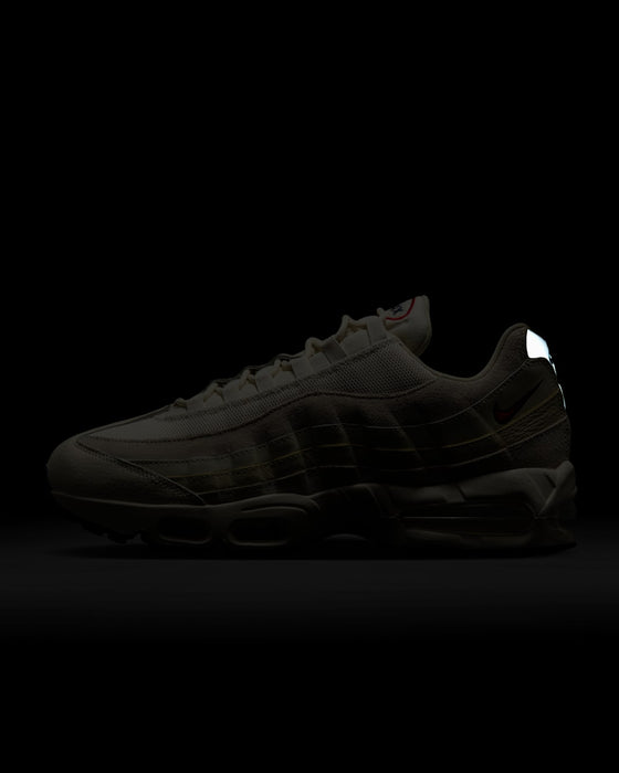 Nike Men's Air Max 95 Og Shoes - Pale Ivory / Light Khaki / Sail / University Red - Just For Sports