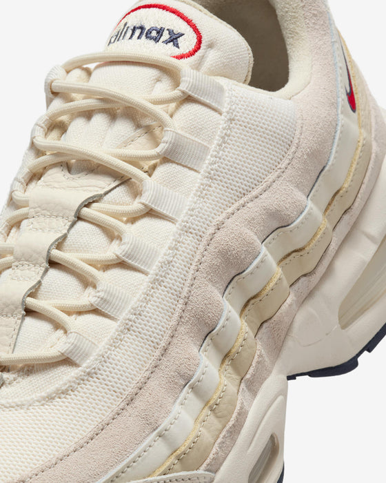 Nike Men's Air Max 95 Og Shoes - Pale Ivory / Light Khaki / Sail / University Red - Just For Sports