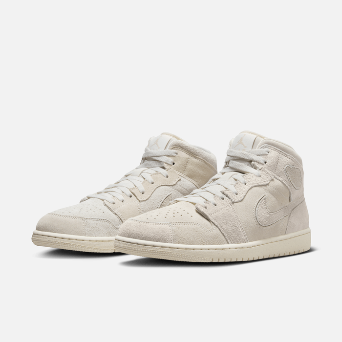 Nike Kids' Air Jordan 1 Mid Se Craft Shoes - Pale Ivory / Sail / Legend Light Brown