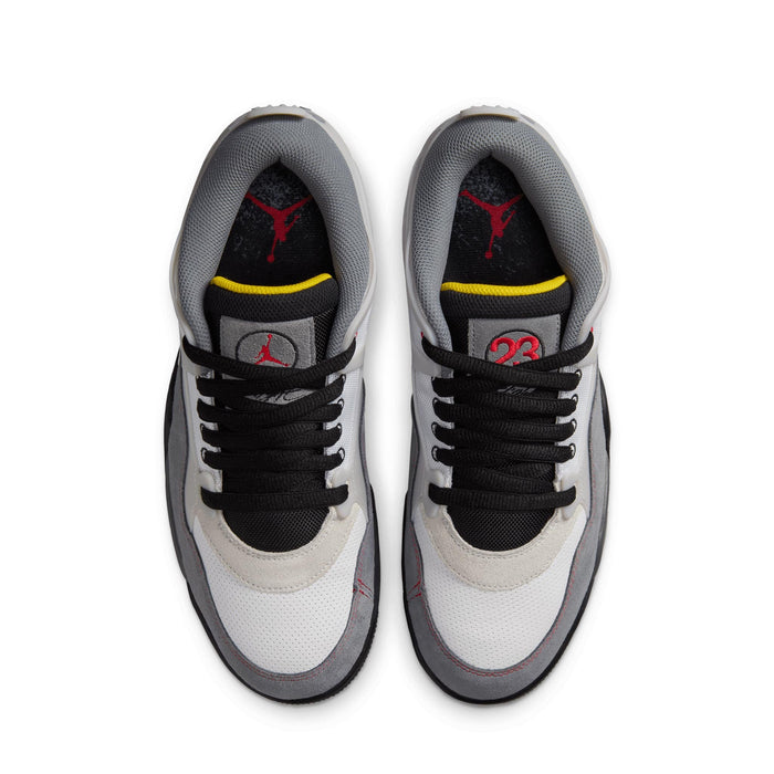 Nike Men's Air Jordan 4 Rm Premium Shoes - White / Black / Smoke Grey / Fire Red - Just For Sports