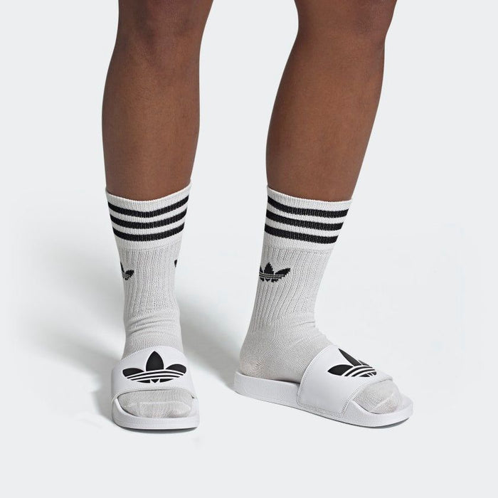 Adidas Adilette Lite Slides - Cloud White / Core Black — Just For Sports