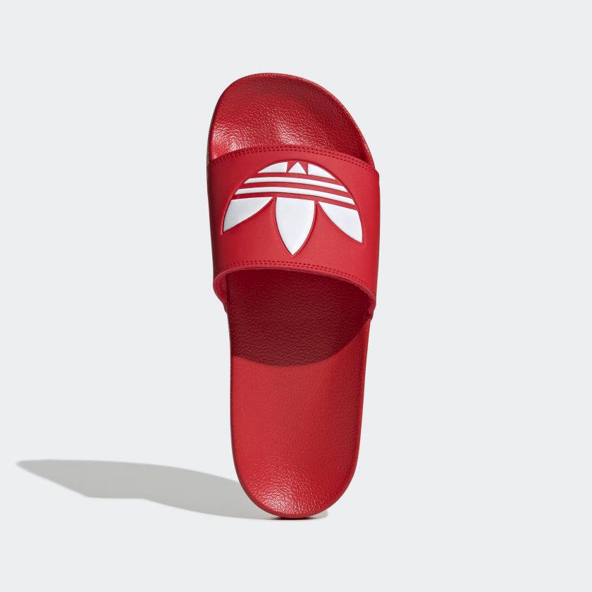 Adidas Adilette Lite Slides - Scarlet Red / Cloud White — Just For Sports