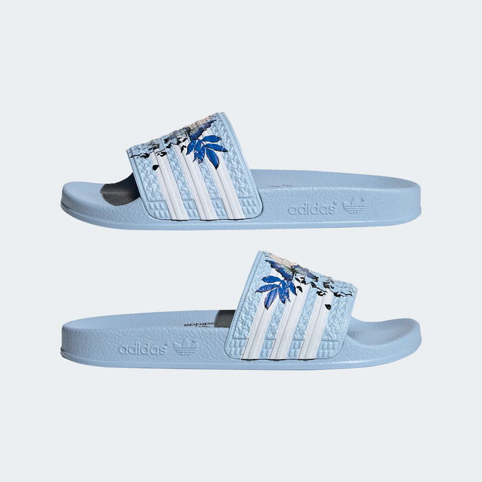 Adidas Kid's Adilette Slides - Clear Sky / Cloud White — Just For Sports
