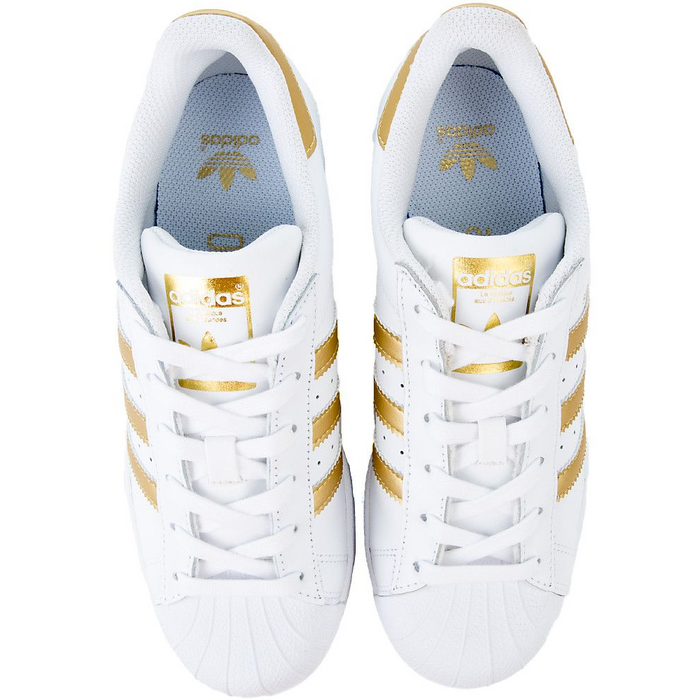 Adidas superstar white and metallic shop