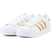 Adidas Kid's Superstar J Shoes - White / Gold Metallic Just For Sports
