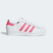 Adidas Kid's Superstar Shoes - Cloud White / Real Pink Just For Sports