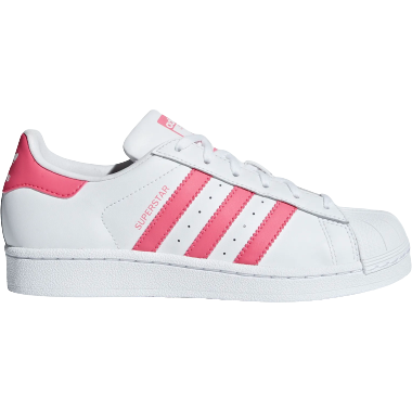 Adidas Kid s Superstar Shoes Cloud White Real Pink Just For Sports